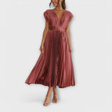 Maria - Stilvolles Plisseekleid