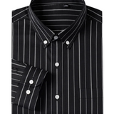 Elegantes Baumwollhemd für Herren – Grau/Weiß