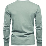 Premium Baumwoll-Henley-Hemd für Herren