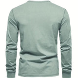 Premium Baumwoll-Henley-Hemd für Herren