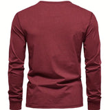 Premium Baumwoll-Henley-Hemd für Herren