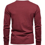 Premium Baumwoll-Henley-Hemd für Herren