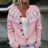 Katharina | Bequeme Strickjacke in Rosa