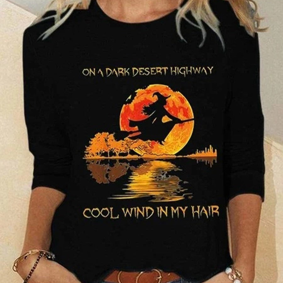 Eleanor | Halloween-inspirierte Rundhals-Langarmoberteile