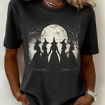 Stella | Halloween-inspiriertes Kurzarm-T-Shirt mit Rundhalsausschnitt
