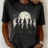 Stella | Halloween-inspiriertes Kurzarm-T-Shirt mit Rundhalsausschnitt