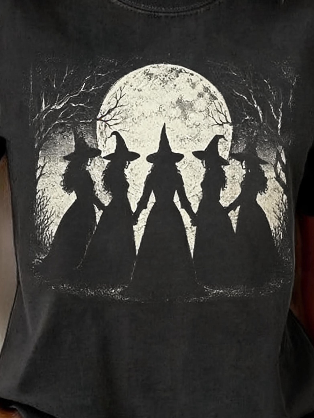 Stella | Halloween-inspiriertes Kurzarm-T-Shirt mit Rundhalsausschnitt