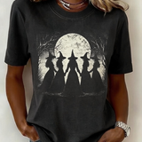Stella | Halloween-inspiriertes Kurzarm-T-Shirt mit Rundhalsausschnitt