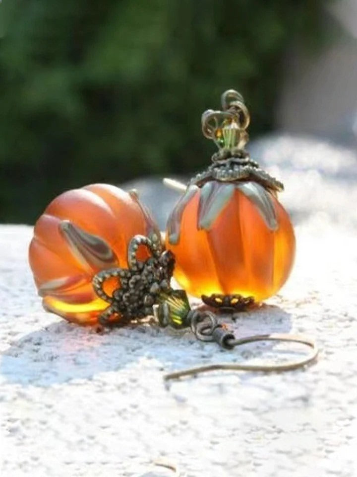 Sofia | Halloween-inspirierte Vintage-Kürbis-Ohrringe