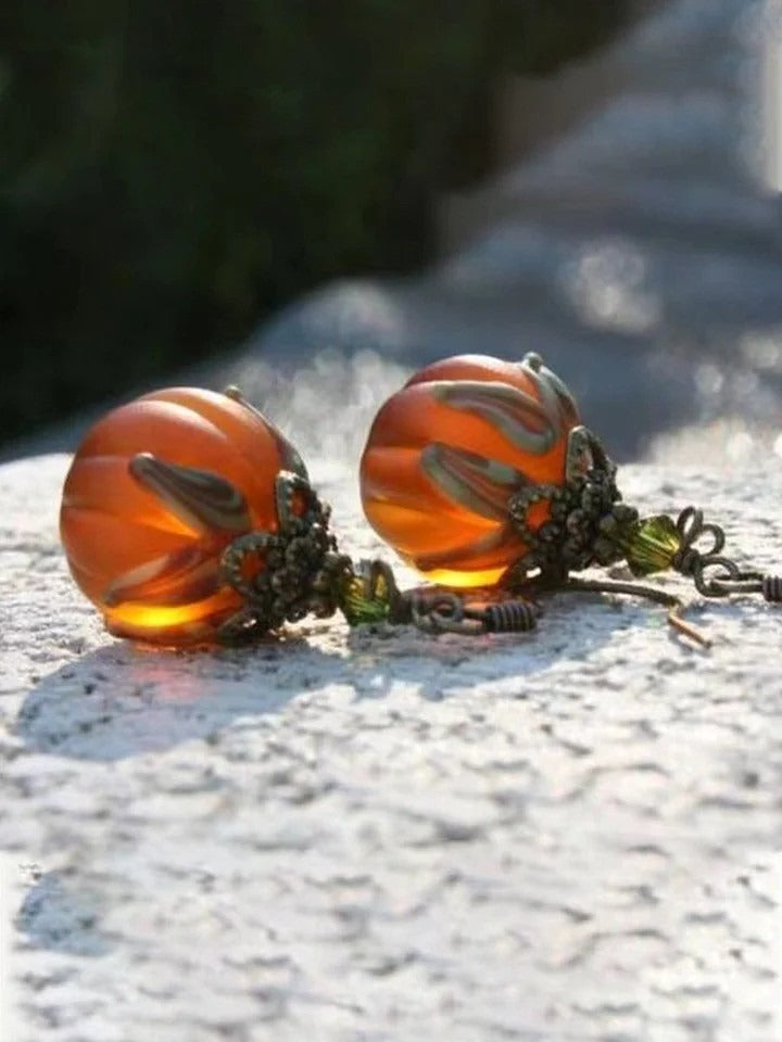 Sofia | Halloween-inspirierte Vintage-Kürbis-Ohrringe