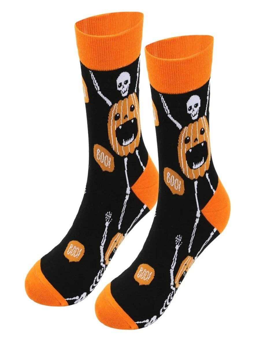 Charlotte | Halloween-inspirierte Baumwollsocken in Übergröße