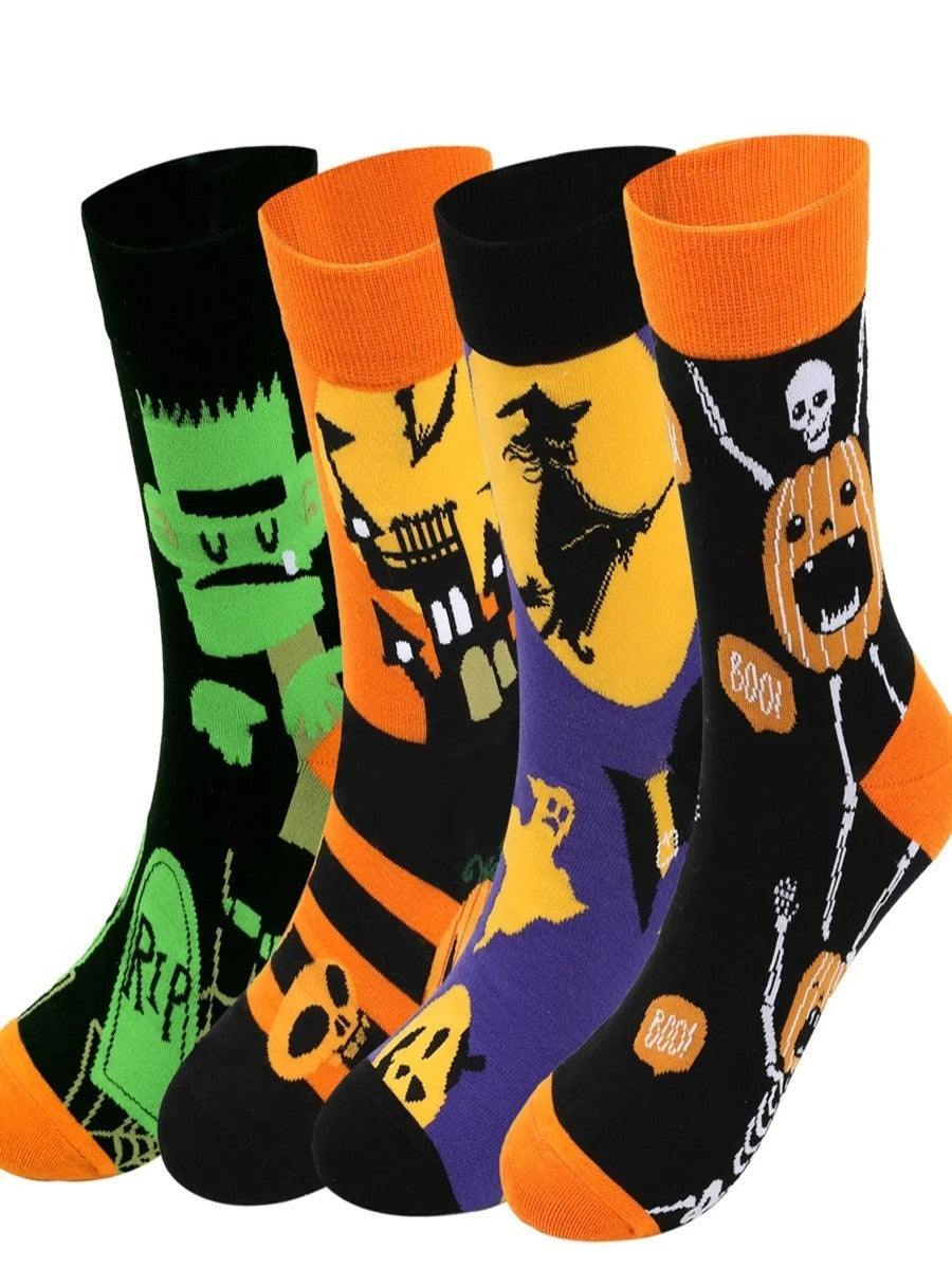 Charlotte | Halloween-inspirierte Baumwollsocken in Übergröße