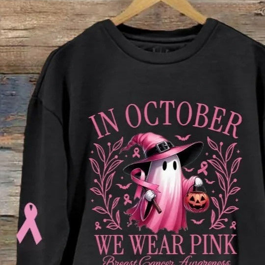 Angelina | Halloween-inspiriertes Rundhals-Langarm-Sweatshirt