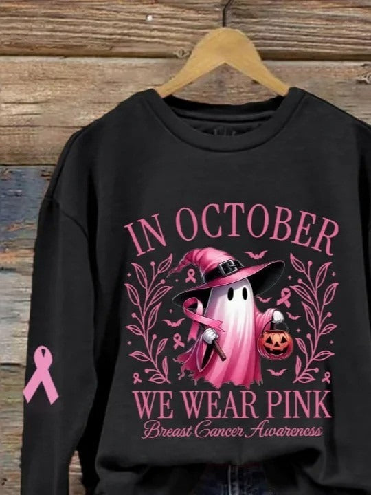 Angelina | Halloween-inspiriertes Rundhals-Langarm-Sweatshirt