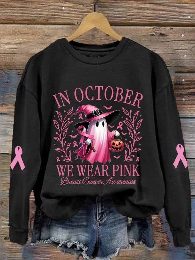 Angelina | Halloween-inspiriertes Rundhals-Langarm-Sweatshirt