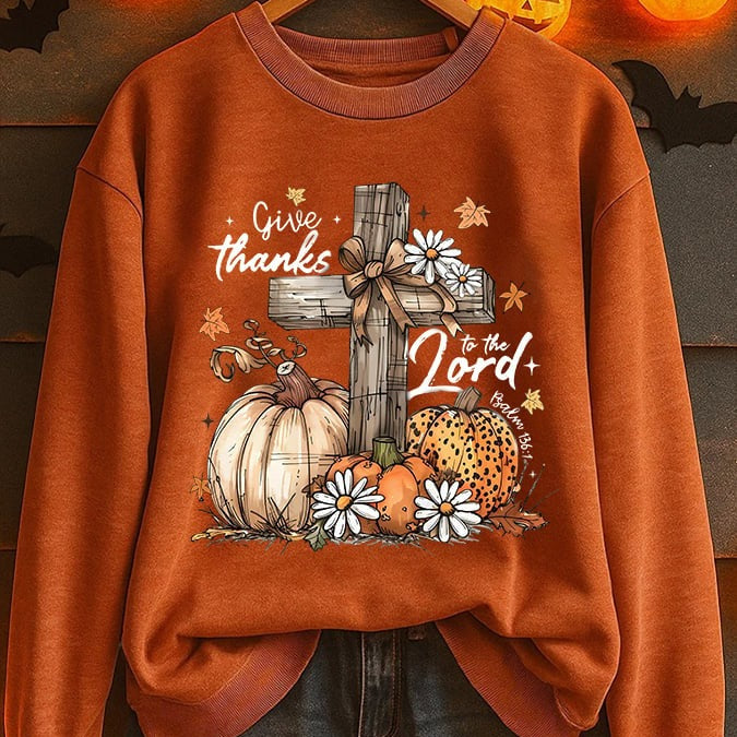 Madison | Halloween Retro Herbst Kürbis Print Sweatshirt