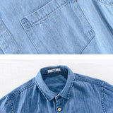 Zeitlose Kurzarm-Denim-Hemd für Herren