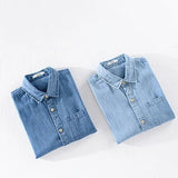 Zeitlose Kurzarm-Denim-Hemd für Herren