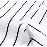 Elegantes Baumwollhemd für Herren – Grau/Weiß
