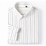 Elegantes Baumwollhemd für Herren – Grau/Weiß