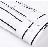 Elegantes Baumwollhemd für Herren – Grau/Weiß