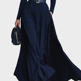Dirkje - Maxikleid aus weichem Stoff mit hohem Kragen