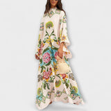 Lisa - Elegantes Maxikleid mit floralem Druck und fließendem Design