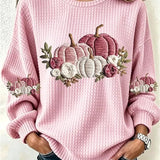 Ava | Lässiges Halloween-Sweatshirt mit Rundhalsausschnitt und langen Ärmeln und Blumenmuster