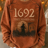 Selena | Halloween-inspiriertes Rundhals-Langarm-Sweatshirt
