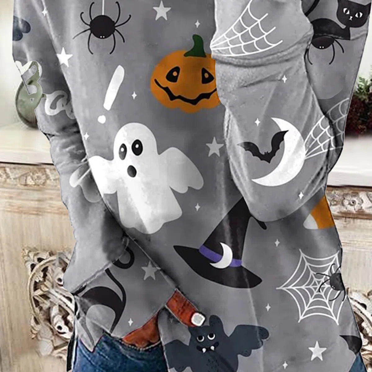 Erica | Halloween-inspiriertes Langarm-Sweatshirt