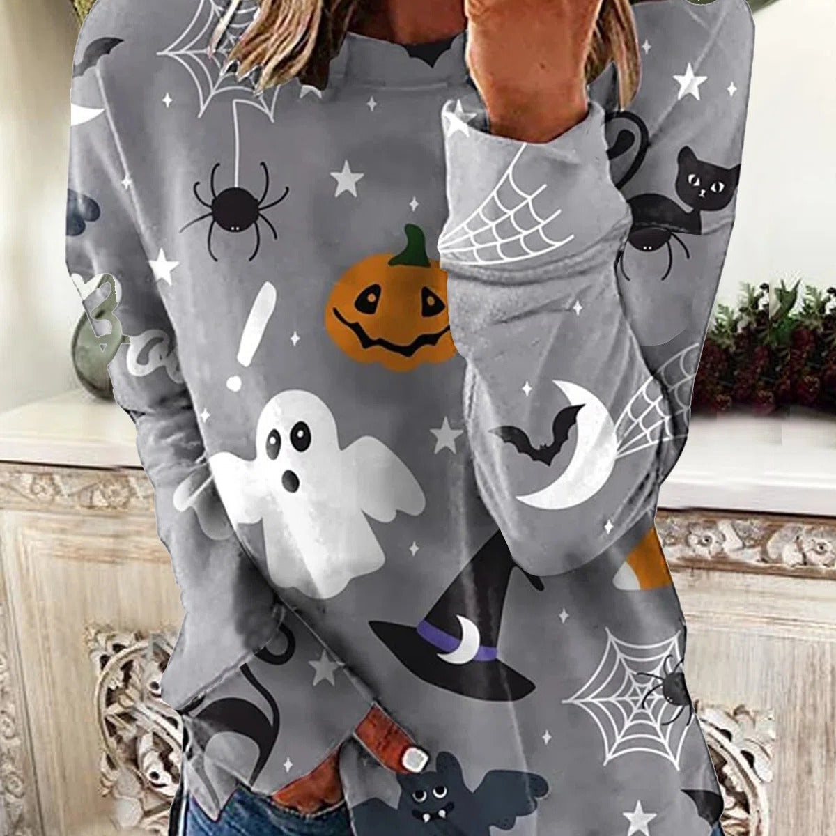 Erica | Halloween-inspiriertes Langarm-Sweatshirt