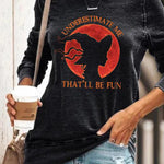 Ellie | Langarm-Sweatshirt mit Rundhalsausschnitt und Halloween-inspiriertem Aufdruck