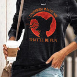 Ellie | Langarm-Sweatshirt mit Rundhalsausschnitt und Halloween-inspiriertem Aufdruck