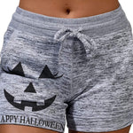 Catarina | Halloween-inspirierte Schärpen-Shorts mit Kürbis-Print
