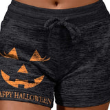 Catarina | Halloween-inspirierte Schärpen-Shorts mit Kürbis-Print