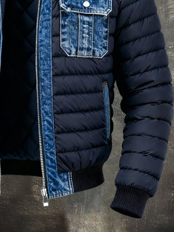 Maxime | Vintage Patchwork-Jeansjacke