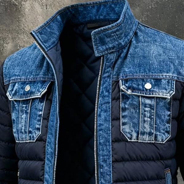 Maxime | Vintage Patchwork-Jeansjacke