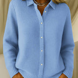 Katrina | Texturierter Strick-Button-Cardigan