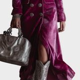 Eefje - Samt Maxi-Blazer-Kleid