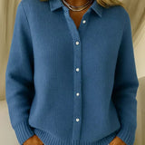 Katrina | Texturierter Strick-Button-Cardigan