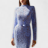 Freya – Elegantes Midi-Kleid aus floralem Spitze