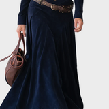 Froukje - Maxikleid aus Suédine mit Gürtel