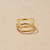 Goldene Unendlichkeitsschleifenring