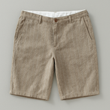 Jakob | Kurze Leinen-Effekt Shorts mit weitem Schnitt