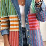 Samantha - Retro Geometrische Kunstjacke