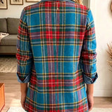 Madison - Tartan-Patchwork-Denim-Blazer