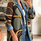 Stella - Vintage Abstrakte Jeansjacke