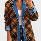 Naomi - Vintage Denimjacke mit Blockdruck