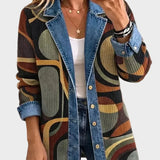 Stella - Vintage Abstrakte Jeansjacke