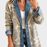 Savannah - Retro Boho Patchwork Jeansjacke